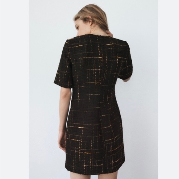 Zara textured tweed short dress NWT bloggers favorite - Picture 6 of 8